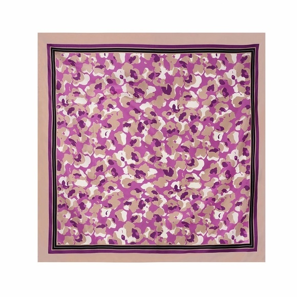 NWT Eric Bompard 100% Silk Scarf floral print - Picture 1 of 3